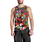 Autism Awareness Australia Essendon Bombers Men Tank Top Aboriginal Indigenous Art