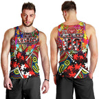 Autism Awareness Australia Essendon Bombers Men Tank Top Aboriginal Indigenous Art