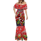 Autism Awareness Australia Essendon Bombers Mermaid Dress Aboriginal Indigenous Art