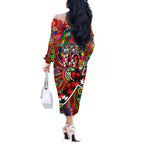 Autism Awareness Australia Essendon Bombers Off The Shoulder Long Sleeve Dress Aboriginal Indigenous Art