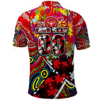Autism Awareness Australia Essendon Bombers Polo Shirt Aboriginal Indigenous Art