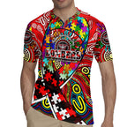 Autism Awareness Australia Essendon Bombers Rugby Jersey Aboriginal Indigenous Art