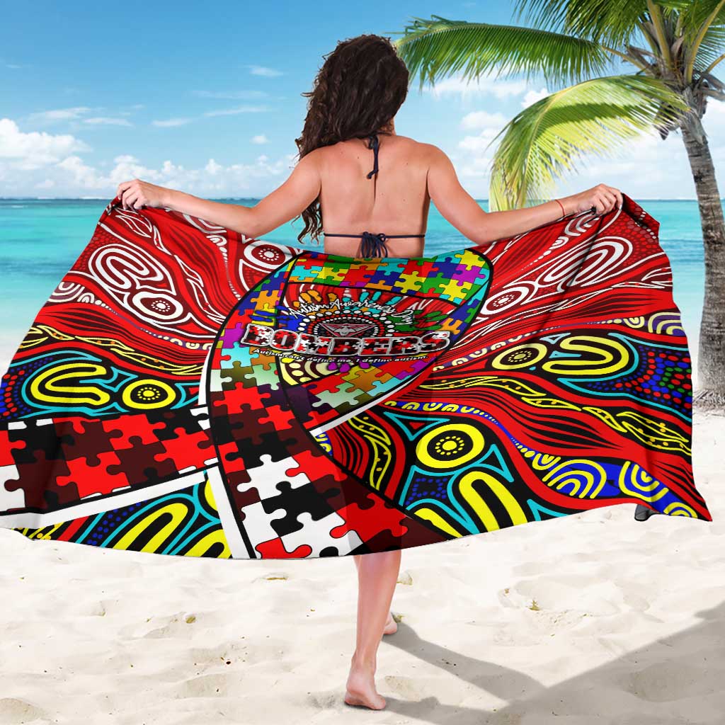 Autism Awareness Australia Essendon Bombers Sarong Aboriginal Indigenous Art