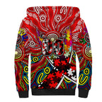 Autism Awareness Australia Essendon Bombers Sherpa Hoodie Aboriginal Indigenous Art