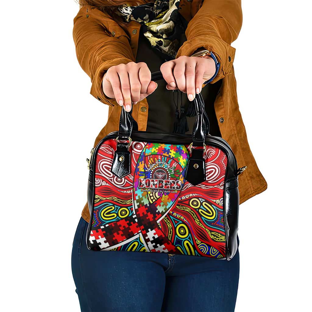 Autism Awareness Australia Essendon Bombers Shoulder Handbag Aboriginal Indigenous Art