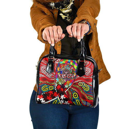 Autism Awareness Australia Essendon Bombers Shoulder Handbag Aboriginal Indigenous Art