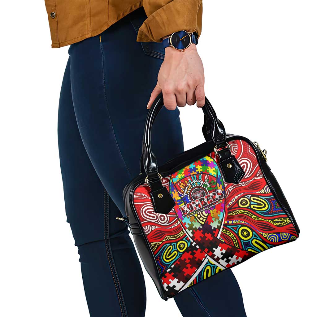 Autism Awareness Australia Essendon Bombers Shoulder Handbag Aboriginal Indigenous Art