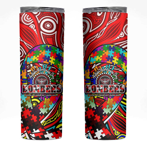 Autism Awareness Australia Essendon Bombers Skinny Tumbler Aboriginal Indigenous Art