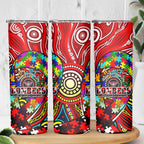 Autism Awareness Australia Essendon Bombers Skinny Tumbler Aboriginal Indigenous Art