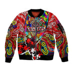 Autism Awareness Australia Essendon Bombers Sleeve Zip Bomber Jacket Aboriginal Indigenous Art