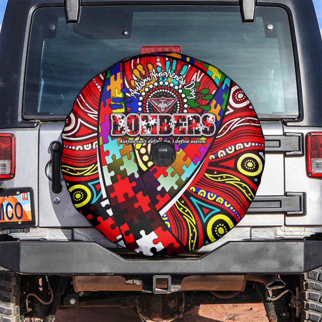 Autism Awareness Australia Essendon Bombers Spare Tire Cover Aboriginal Indigenous Art