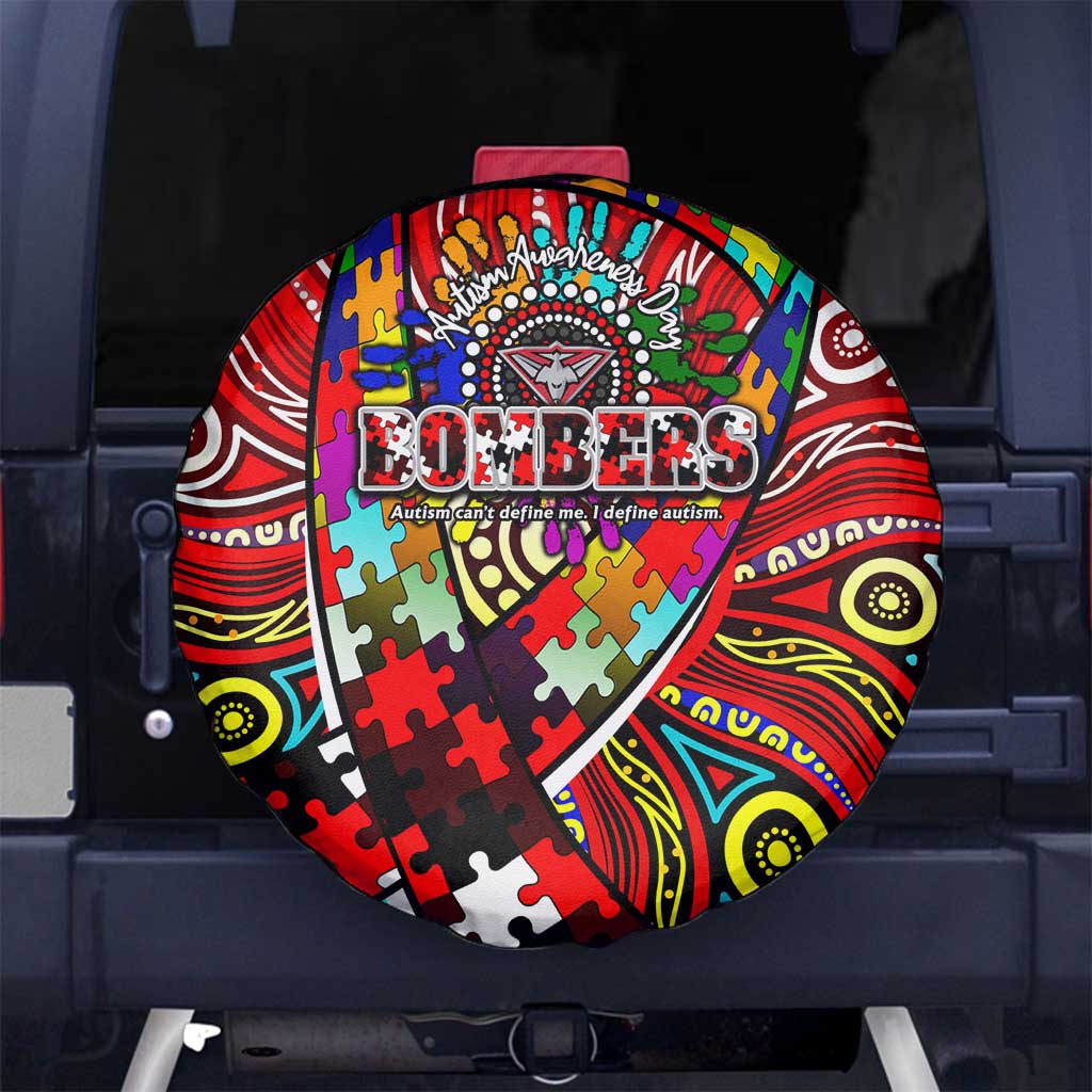 Autism Awareness Australia Essendon Bombers Spare Tire Cover Aboriginal Indigenous Art