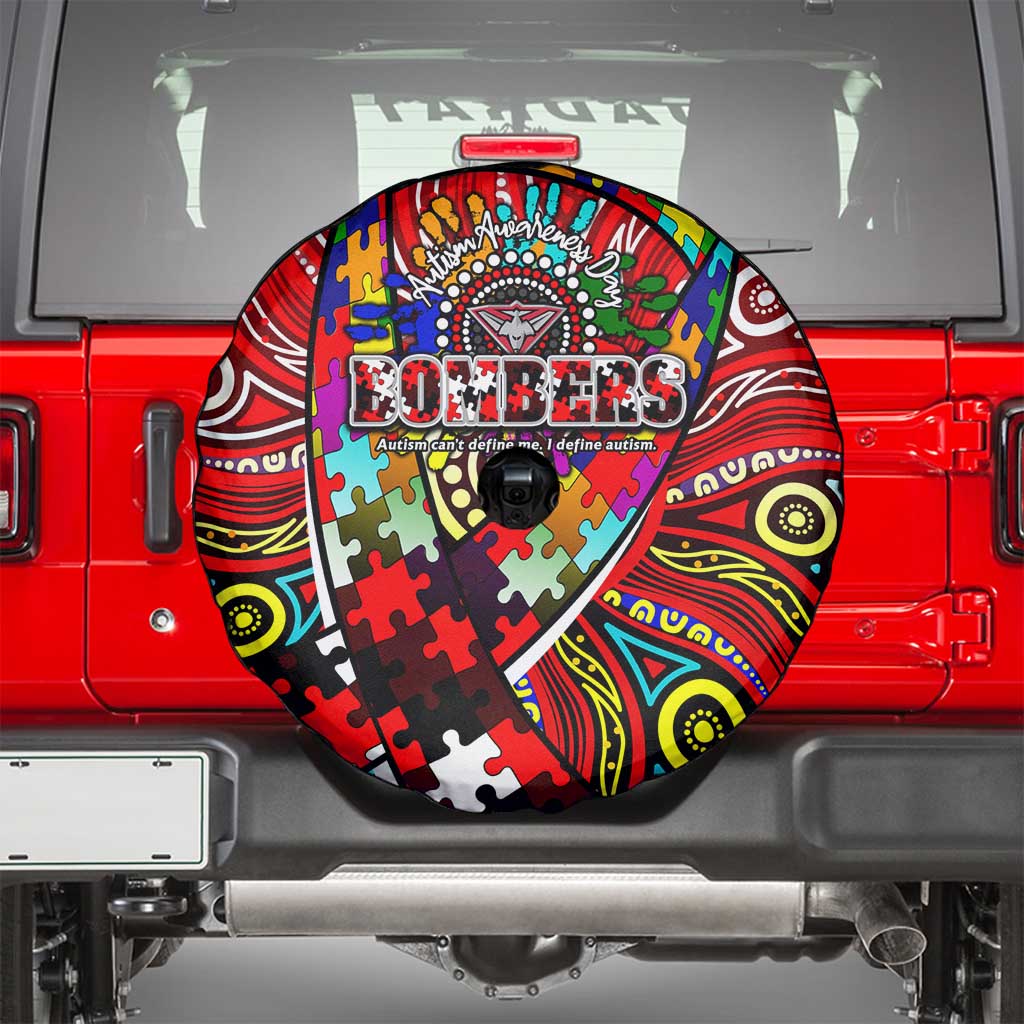Autism Awareness Australia Essendon Bombers Spare Tire Cover Aboriginal Indigenous Art