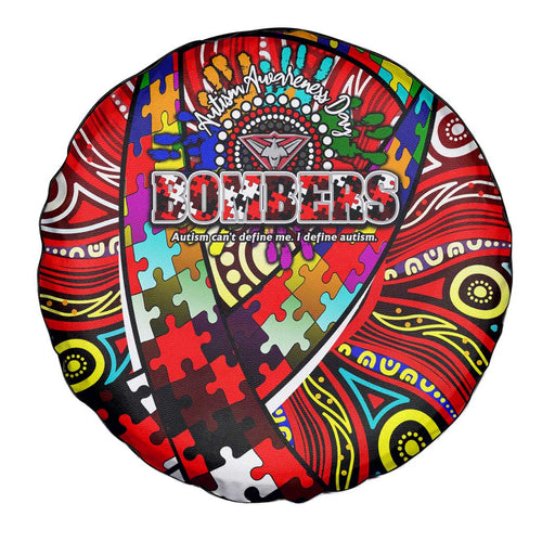 Autism Awareness Australia Essendon Bombers Spare Tire Cover Aboriginal Indigenous Art