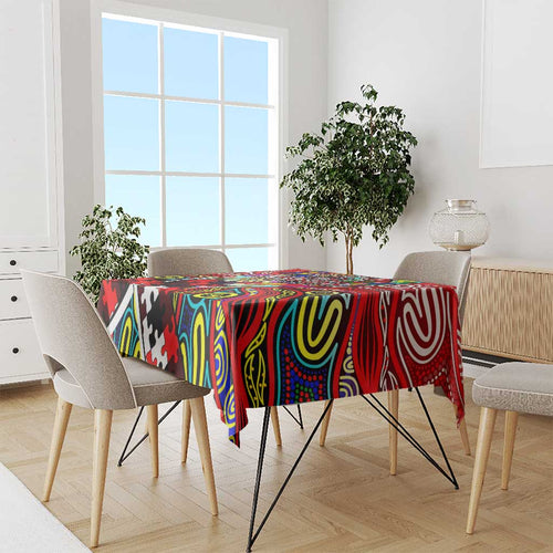 Autism Awareness Australia Essendon Bombers Tablecloth Aboriginal Indigenous Art
