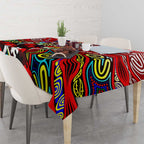 Autism Awareness Australia Essendon Bombers Tablecloth Aboriginal Indigenous Art