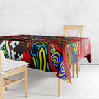 Autism Awareness Australia Essendon Bombers Tablecloth Aboriginal Indigenous Art