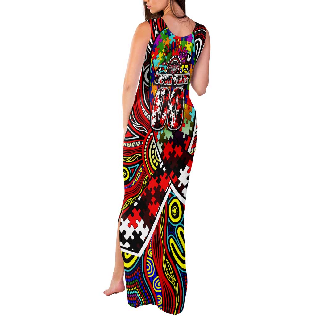 Autism Awareness Australia Essendon Bombers Tank Maxi Dress Aboriginal Indigenous Art