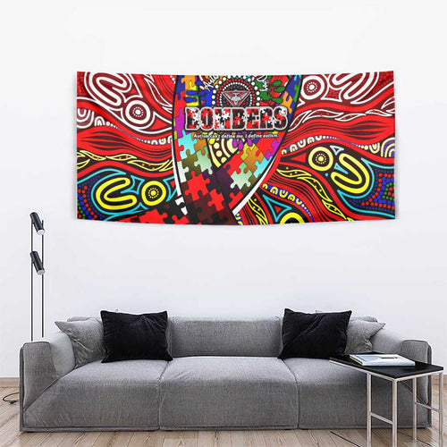 Autism Awareness Australia Essendon Bombers Tapestry Aboriginal Indigenous Art