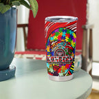 Autism Awareness Australia Essendon Bombers Tumbler Cup Aboriginal Indigenous Art
