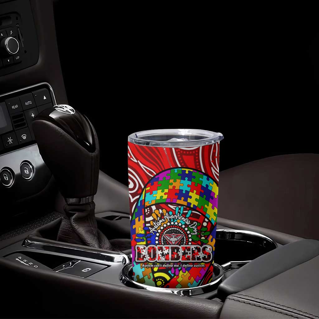 Autism Awareness Australia Essendon Bombers Tumbler Cup Aboriginal Indigenous Art