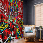 Autism Awareness Australia Essendon Bombers Window Curtain Aboriginal Indigenous Art