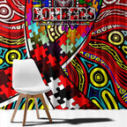 Autism Awareness Australia Essendon Bombers Window Curtain Aboriginal Indigenous Art