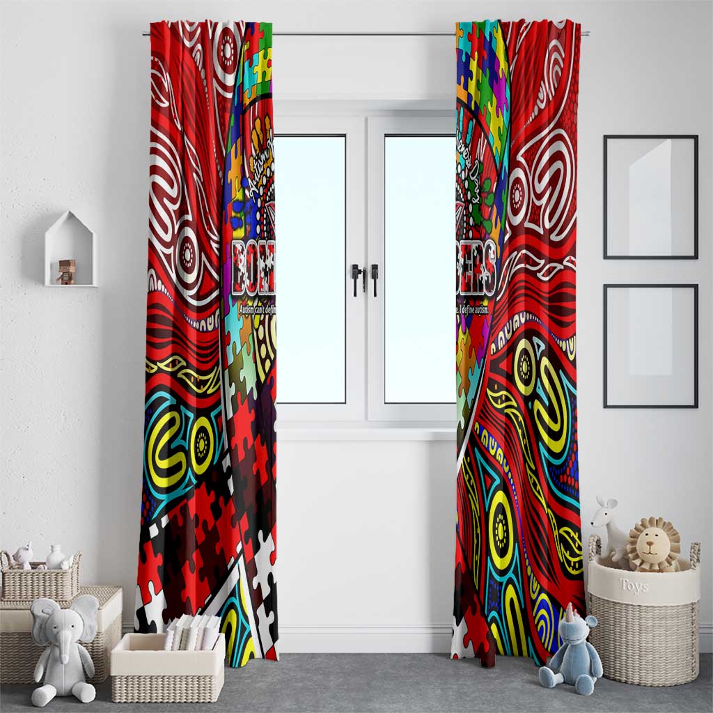 Autism Awareness Australia Essendon Bombers Window Curtain Aboriginal Indigenous Art