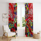 Autism Awareness Australia Essendon Bombers Window Curtain Aboriginal Indigenous Art