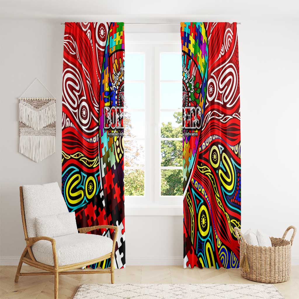 Autism Awareness Australia Essendon Bombers Window Curtain Aboriginal Indigenous Art