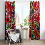 Autism Awareness Australia Essendon Bombers Window Curtain Aboriginal Indigenous Art