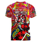 Autism Awareness Australia Essendon Bombers Women V-Neck T-Shirt Aboriginal Indigenous Art