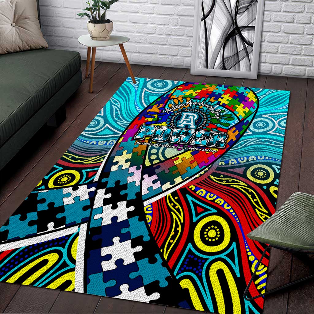 Autism Awareness Australia Port Adelaide Power Area Rug Aboriginal Indigenous Art