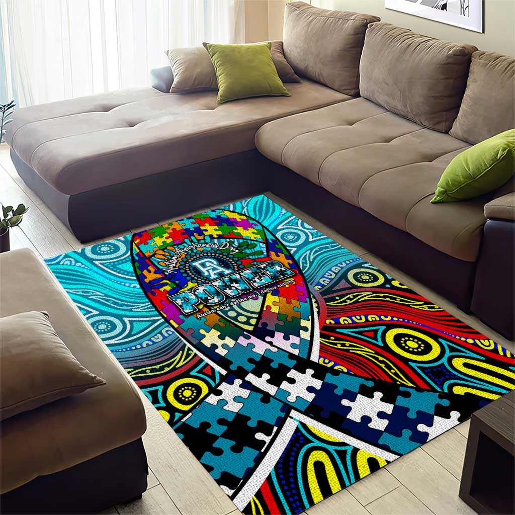 Autism Awareness Australia Port Adelaide Power Area Rug Aboriginal Indigenous Art