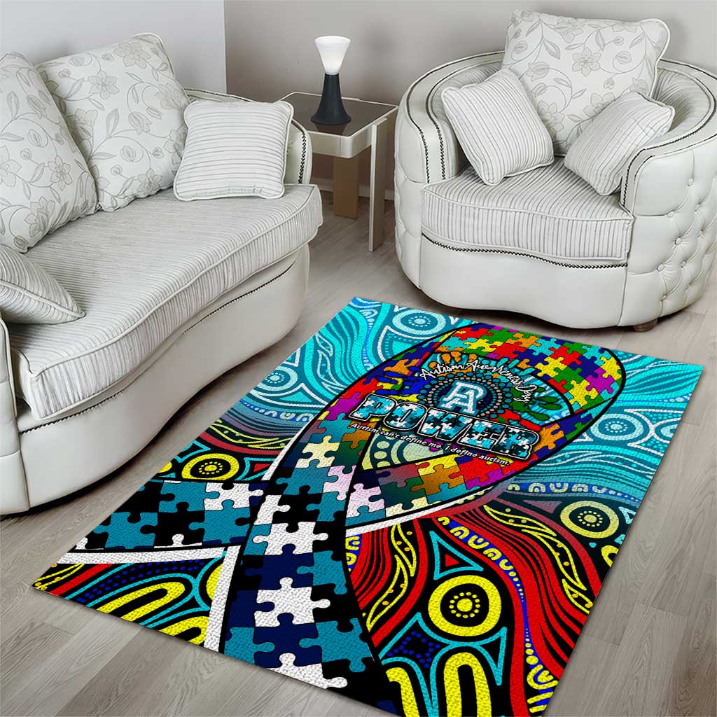 Autism Awareness Australia Port Adelaide Power Area Rug Aboriginal Indigenous Art