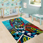 Autism Awareness Australia Port Adelaide Power Area Rug Aboriginal Indigenous Art
