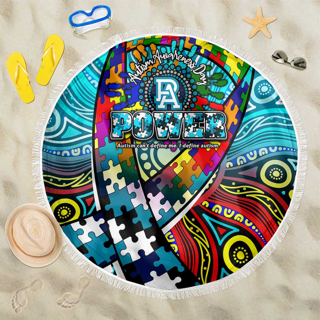 Autism Awareness Australia Port Adelaide Power Beach Blanket Aboriginal Indigenous Art