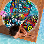 Autism Awareness Australia Port Adelaide Power Beach Blanket Aboriginal Indigenous Art