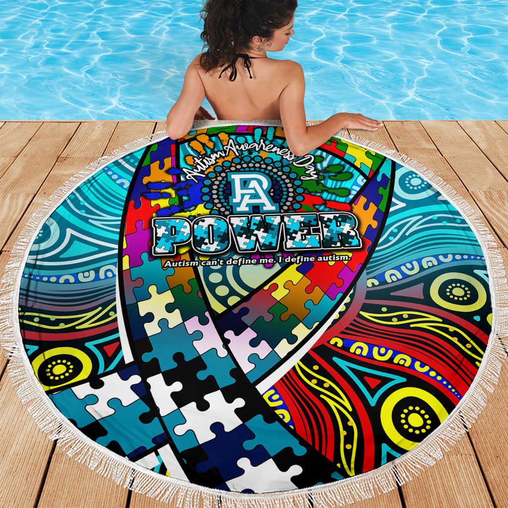 Autism Awareness Australia Port Adelaide Power Beach Blanket Aboriginal Indigenous Art
