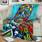 Autism Awareness Australia Port Adelaide Power Blanket Aboriginal Indigenous Art