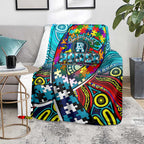 Autism Awareness Australia Port Adelaide Power Blanket Aboriginal Indigenous Art