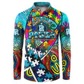 Autism Awareness Australia Port Adelaide Power Button Sweatshirt Aboriginal Indigenous Art