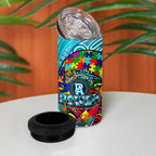Autism Awareness Australia  Port Adelaide Power 4 in 1 Can Cooler Tumbler Aboriginal Indigenous Art