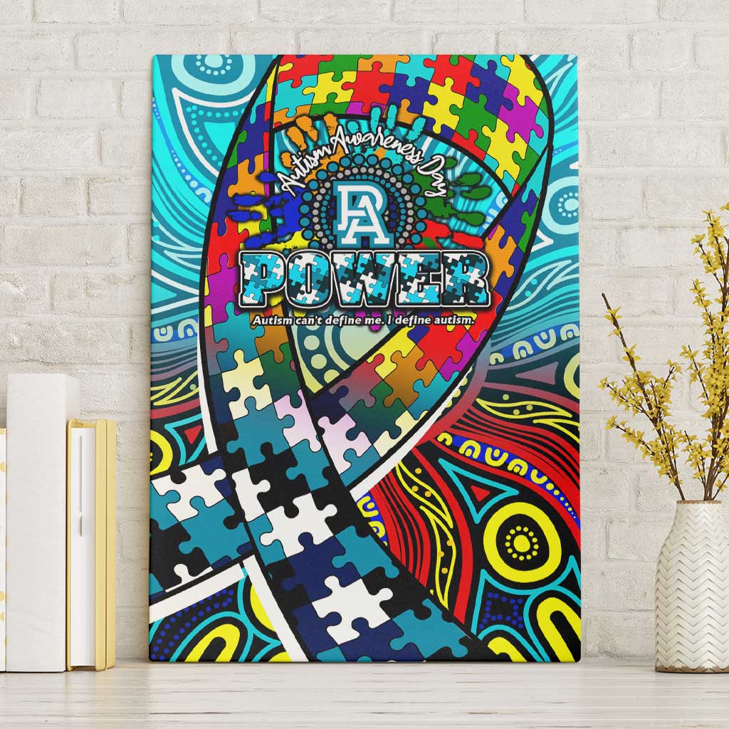 Autism Awareness Australia Port Adelaide Power Canvas Wall Art Aboriginal Indigenous Art