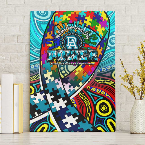 Autism Awareness Australia Port Adelaide Power Canvas Wall Art Aboriginal Indigenous Art
