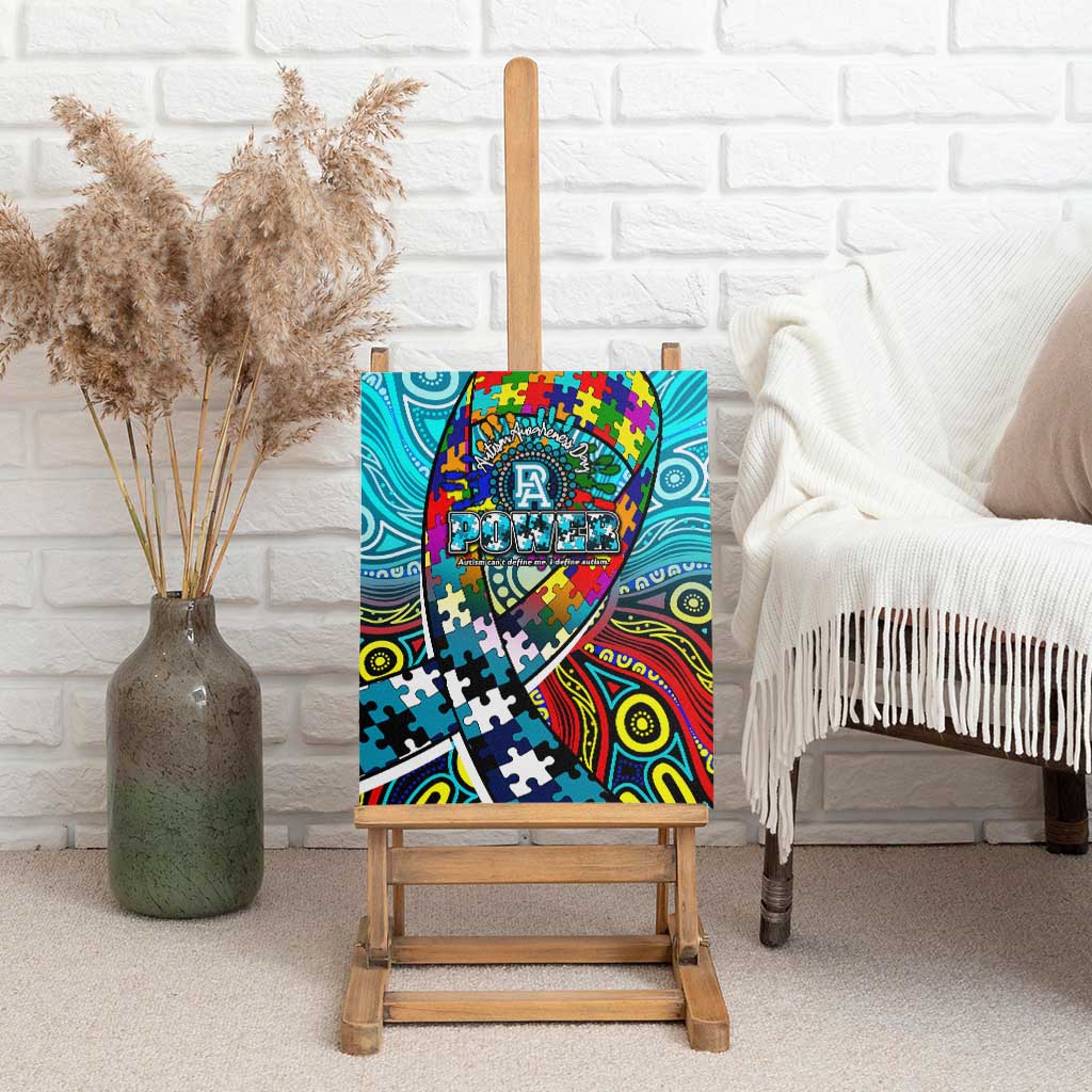 Autism Awareness Australia Port Adelaide Power Canvas Wall Art Aboriginal Indigenous Art
