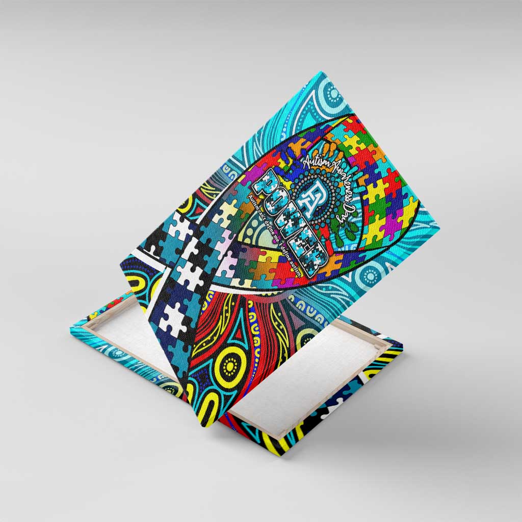 Autism Awareness Australia Port Adelaide Power Canvas Wall Art Aboriginal Indigenous Art