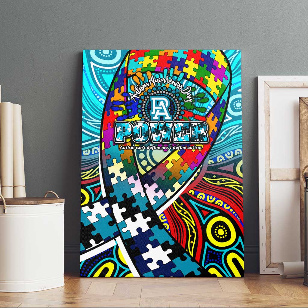 Autism Awareness Australia Port Adelaide Power Canvas Wall Art Aboriginal Indigenous Art