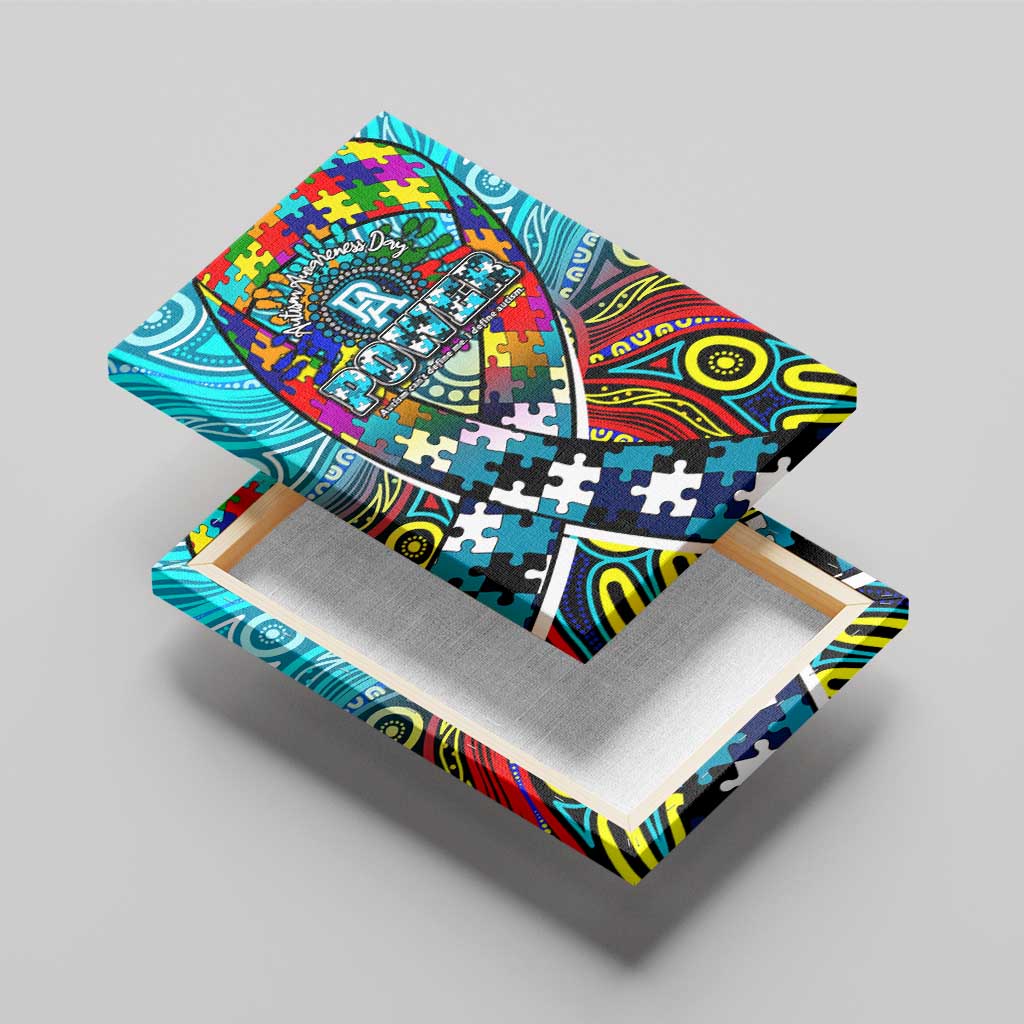 Autism Awareness Australia Port Adelaide Power Canvas Wall Art Aboriginal Indigenous Art