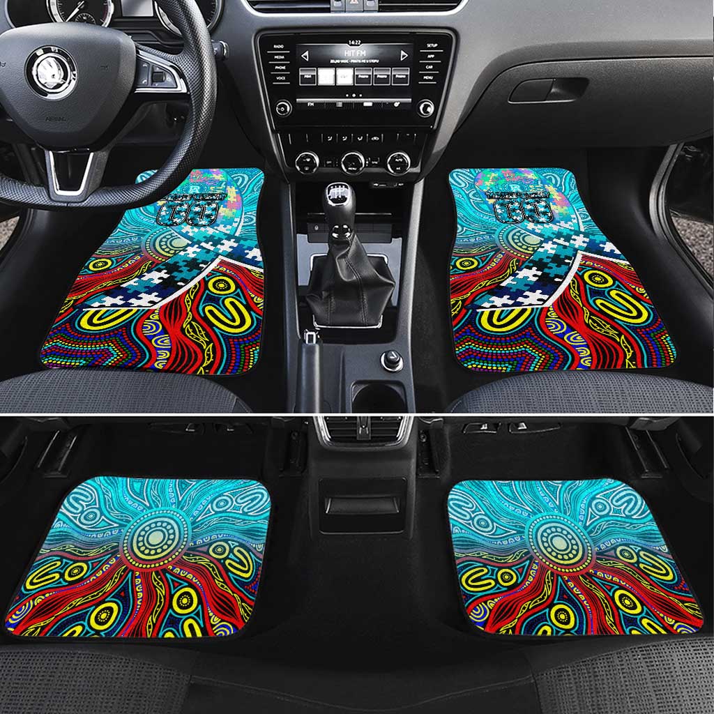 Autism Awareness Australia Port Adelaide Power Car Mats Aboriginal Indigenous Art